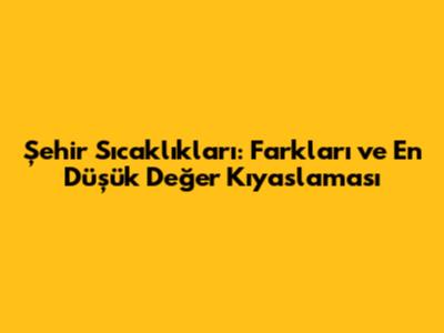 Şehir Sıcaklıkları: Farkları ve En Düşük Değer Kıyaslaması