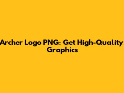 Archer Logo PNG: Get High-Quality Graphics