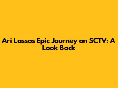 Ari Lasso's Epic Journey on SCTV: A Look Back
