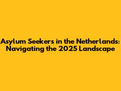 Asylum Seekers in the Netherlands: Navigating the 2025 Landscape