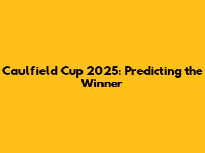 Caulfield Cup 2025: Predicting the Winner