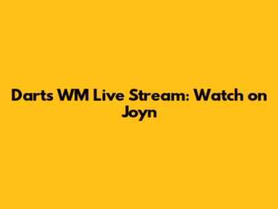Darts WM Live Stream: Watch on Joyn