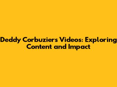 Deddy Corbuzier's Videos: Exploring Content and Impact