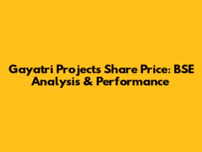 Gayatri Projects Share Price: BSE Analysis & Performance