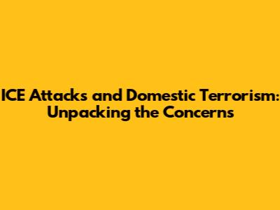 ICE Attacks and Domestic Terrorism: Unpacking the Concerns