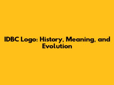 IDBC Logo: History, Meaning, and Evolution