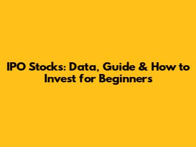 IPO Stocks: Data, Guide & How to Invest for Beginners