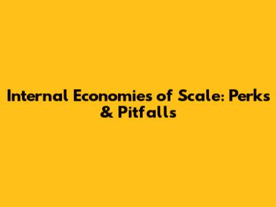 Internal Economies of Scale: Perks & Pitfalls