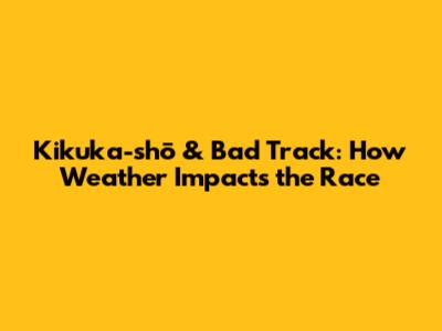 Kikuka-shō & Bad Track: How Weather Impacts the Race