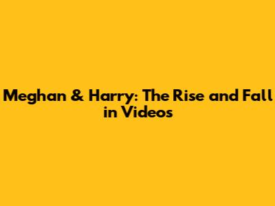 Meghan & Harry: The Rise and Fall in Videos