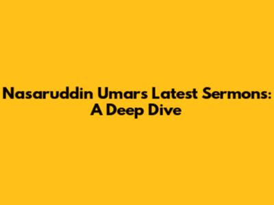 Nasaruddin Umar's Latest Sermons: A Deep Dive