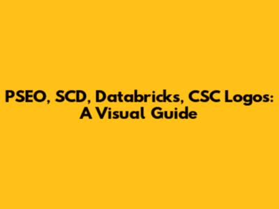 PSEO, SCD, Databricks, CSC Logos: A Visual Guide