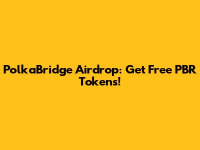 PolkaBridge Airdrop: Get Free PBR Tokens!