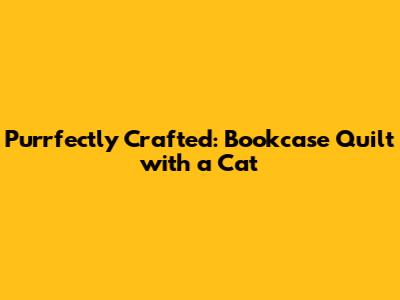 Purrfectly Crafted: Bookcase Quilt with a Cat