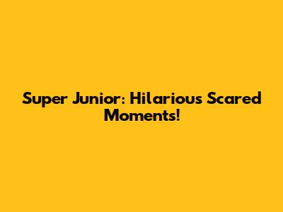 Super Junior: Hilarious Scared Moments!