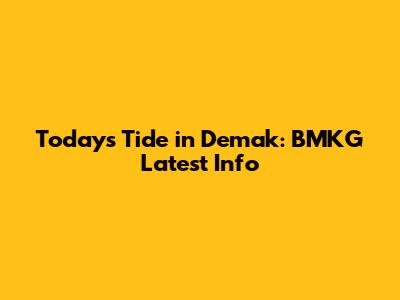 Today's Tide in Demak: BMKG Latest Info
