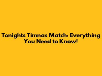 Tonight's Timnas Match: Everything You Need to Know!