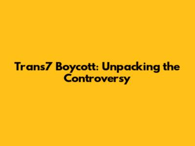 Trans7 Boycott: Unpacking the Controversy