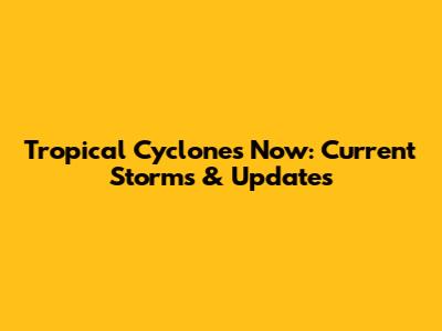 Tropical Cyclones Now: Current Storms & Updates