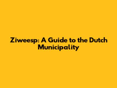 Ziweesp: A Guide to the Dutch Municipality