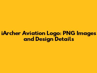 iArcher Aviation Logo: PNG Images and Design Details