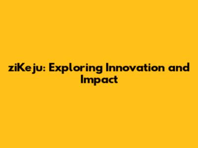 ziKeju: Exploring Innovation and Impact
